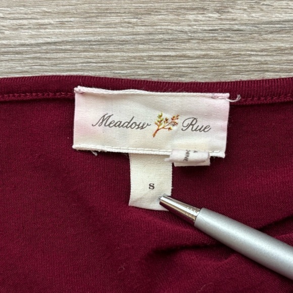 Anthropologie Meadow Rue Burgundy Hampshire Top Small - Picture 8 of 11